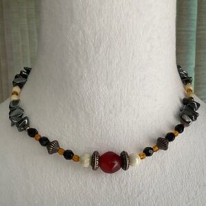 Bead and Stone Handmade Necklace